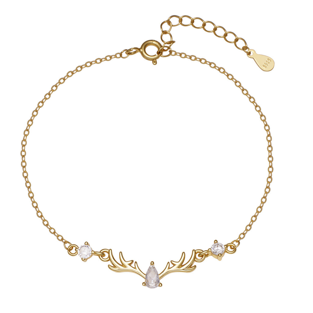 Damen Armband mit elegantem Geweihdesign und funkelnden Zirkonia Shop Nory