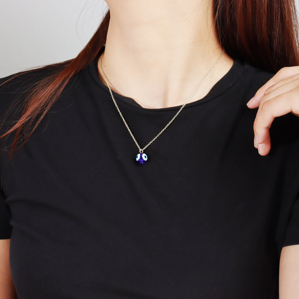 Damen Halskette mit schützendem Augenanhänger aus hochwertigem Material Shop Nory