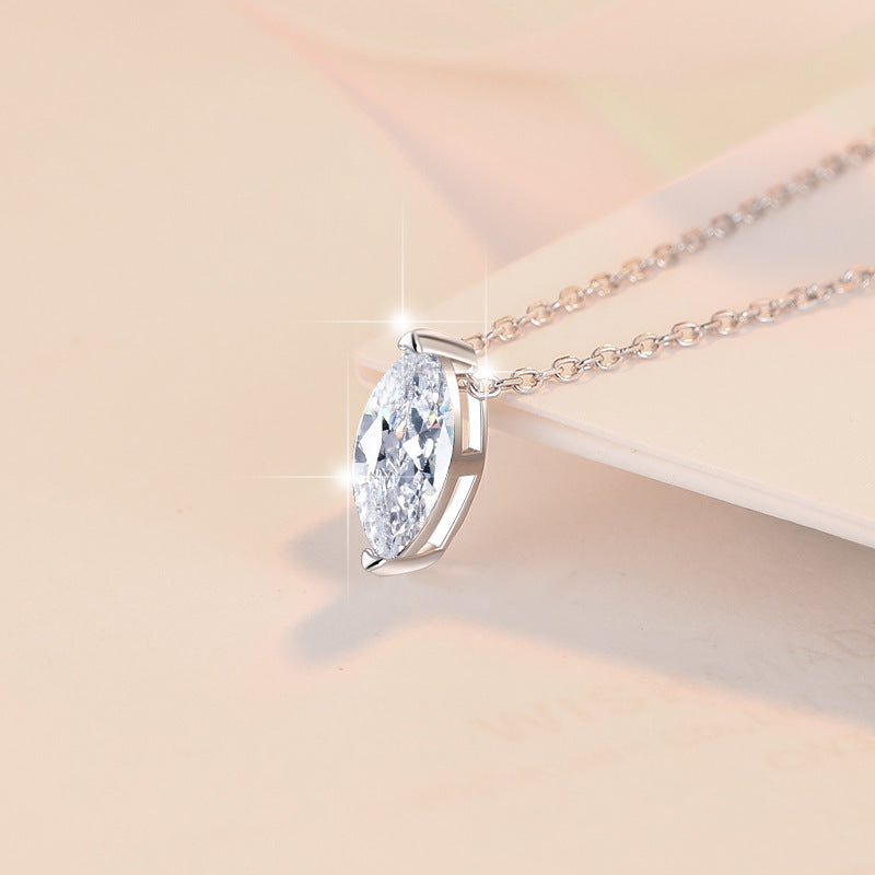 Damen Halskette mit elegantem Marquise-Anhänger Shop Nory