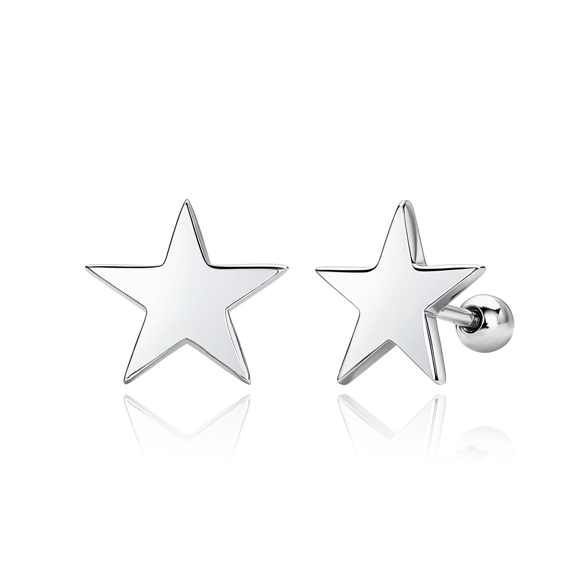 Damen Ohrstecker im modernen Sternendesign aus hochwertigem 925 Sterling Silber Shop Nory