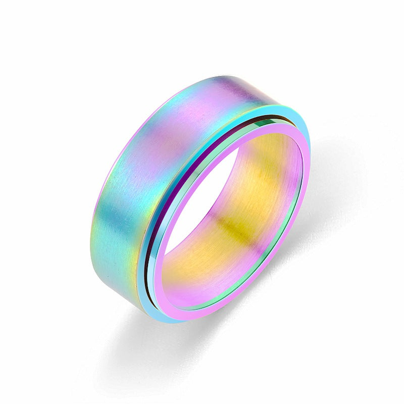 Herren Ring mit trendiger Regenbogenoberfläche Shop Nory