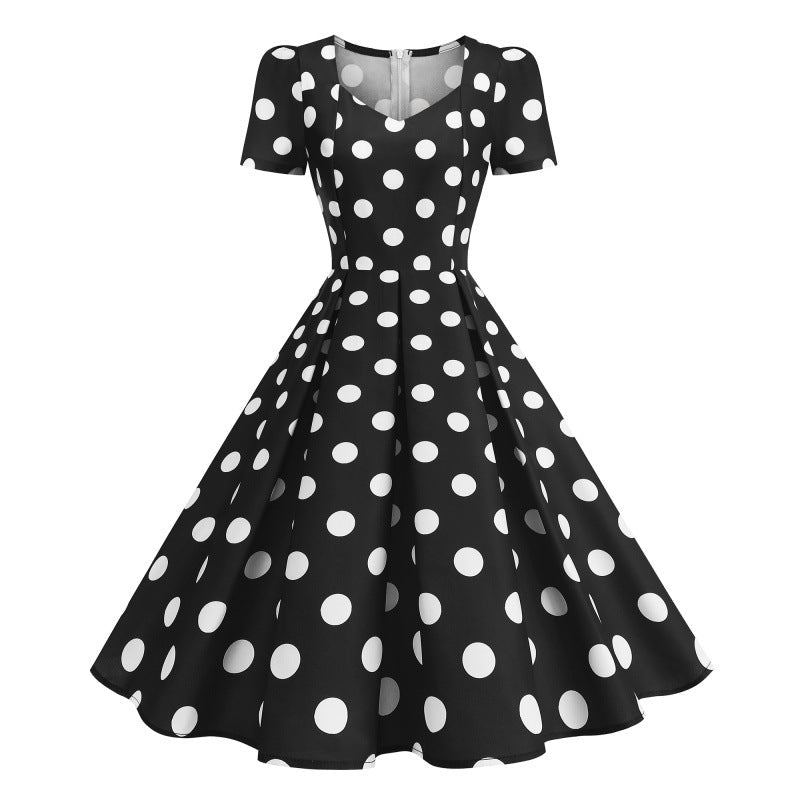 Damen Freizeitkleid mit floralem Design und schwingendem Rock