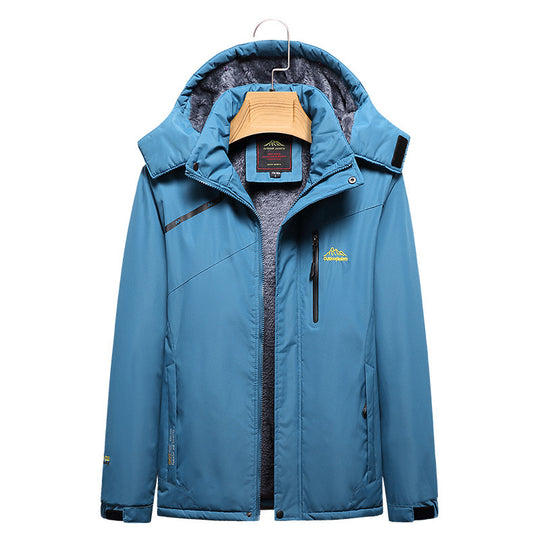 Damen Wattierte Winterjacke mit Fleece‑Innenfutter, abnehmbarer Kapuze und wasserdichter Softshell-Außenlage Shop Nory