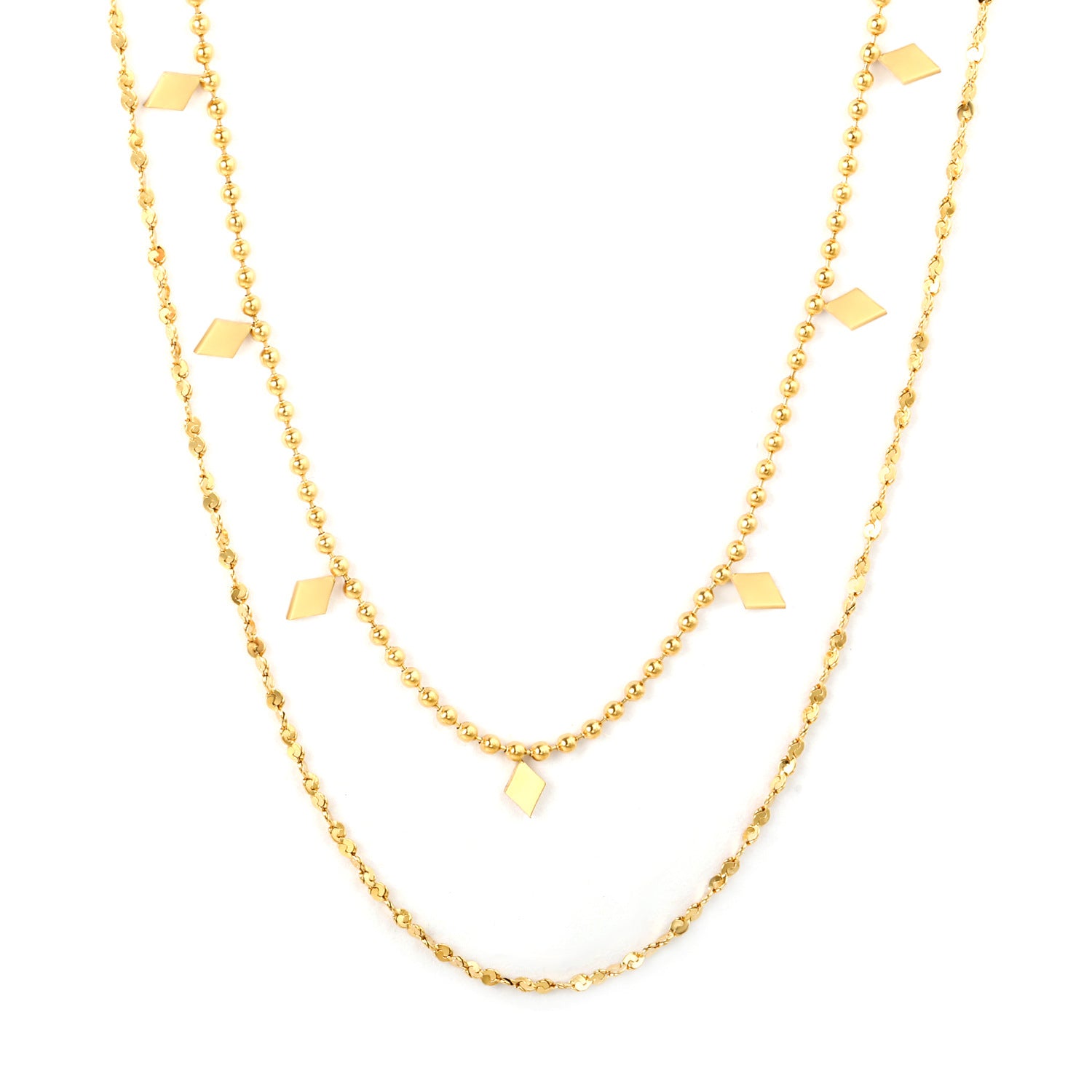 Damen Halskette mit funkelnden Kristallen und edlem Goldüberzug Shop Nory