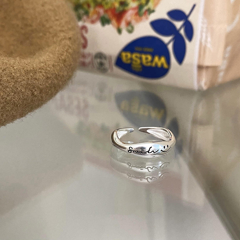 Damen Offener Ring mit inspirierendem Schriftzug Shop Nory