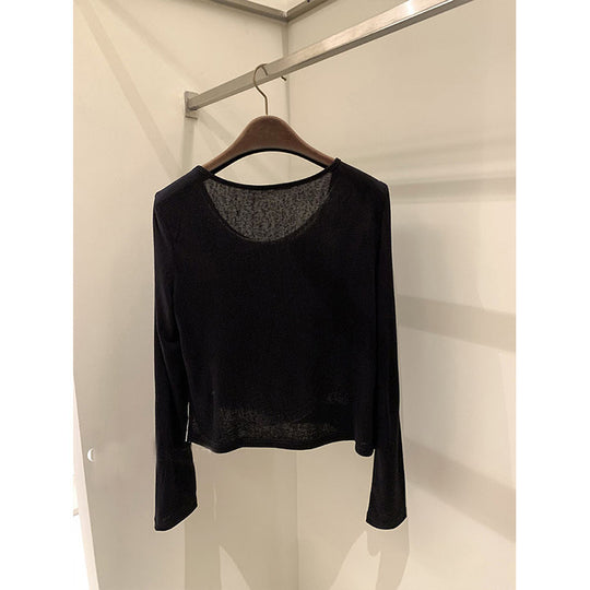 Damen Lässiges Langarmshirt mit asymmetrischem Schnitt Shop Nory