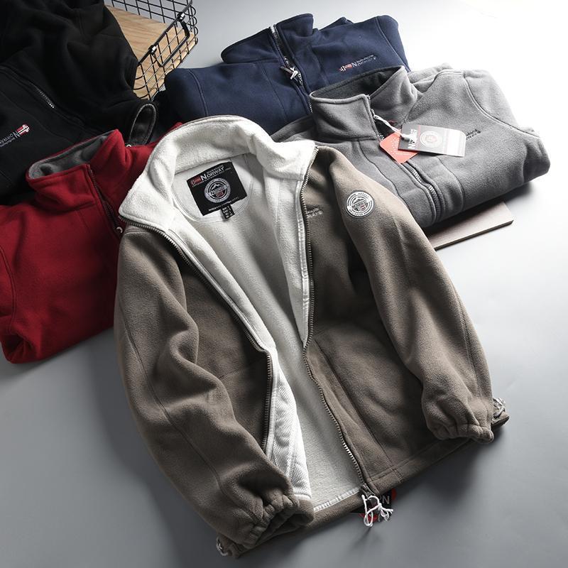 Herren Fleecejacke mit Stehkragen, durchgehendem Reißverschluss und wärmender Microfleece-Innenlage Shop Nory