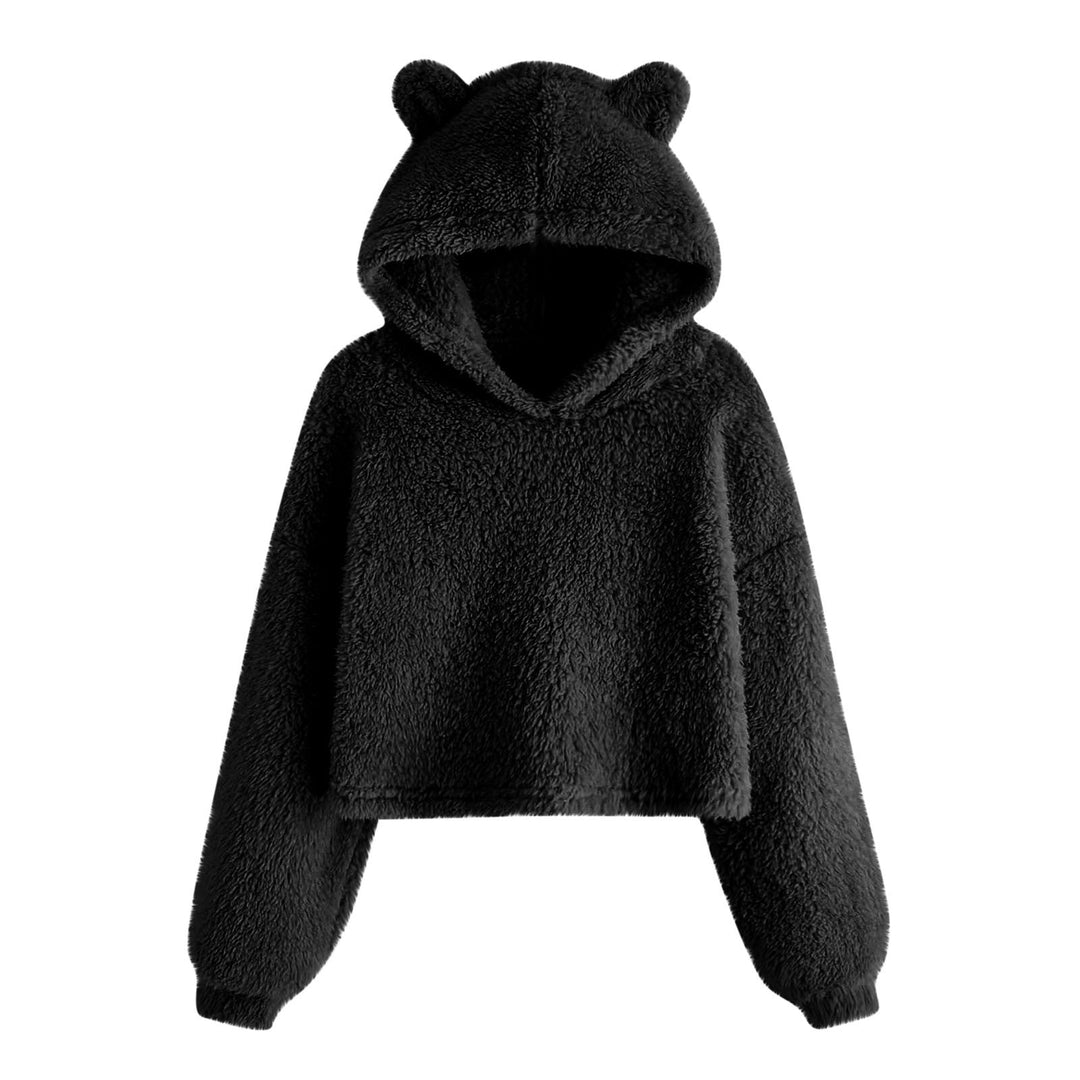 Damen Kuscheliger Fleece Hoodie mit Bärenohren