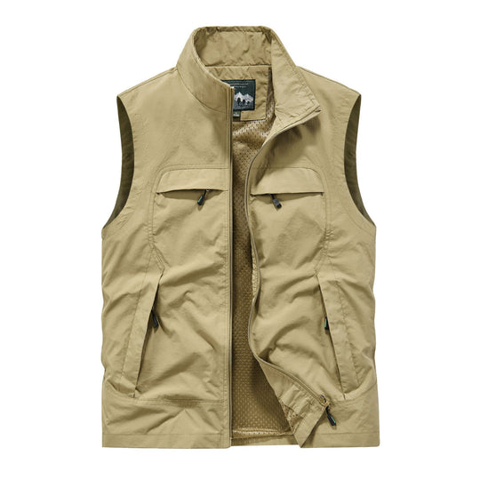 Herren Atmungsaktive Photografen-Utility‑Weste mit Mesh‑Innenfutter und Mehrfach‑Taschen Shop Nory