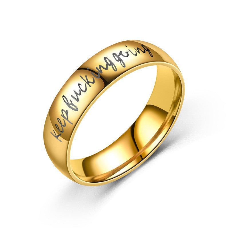 Damen Ring mit eingraviertem Motiv für Lebensfreude Shop Nory