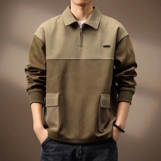 Herren Modischer Sweatshirt mit Reißverschluss