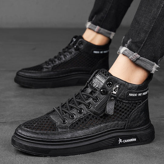 Damen High-Top Sneakers mit atmungsaktivem Netzdesign und dämpfender Sohle