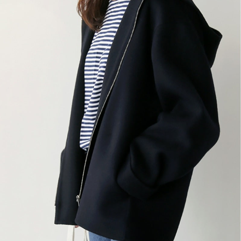 Damen Modische und elegante Kapuzenjacke aus weichem Material