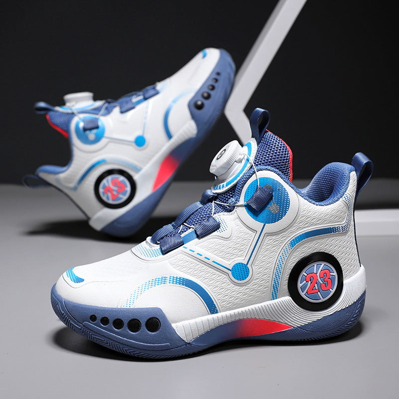 Unisex Futuristische City-Sneaker mit Drehmechanik-Verschluss, gepolsterter Fersenstütze und gedämpfter Wabensohle Shopy Nory