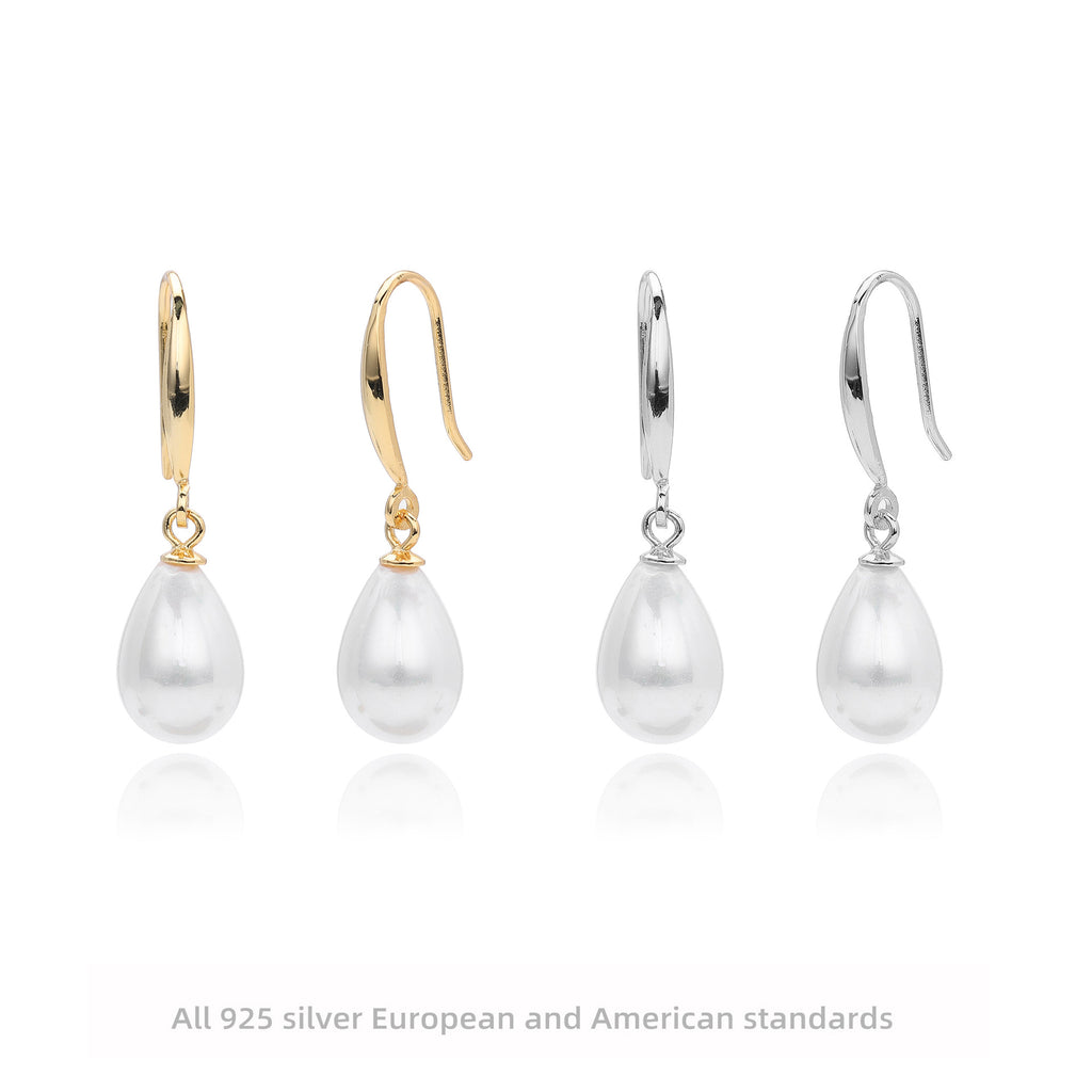 Damen Ohrringe mit eleganten Tropfenperlen aus hochwertigem 925 Sterling Silber Shop Nory