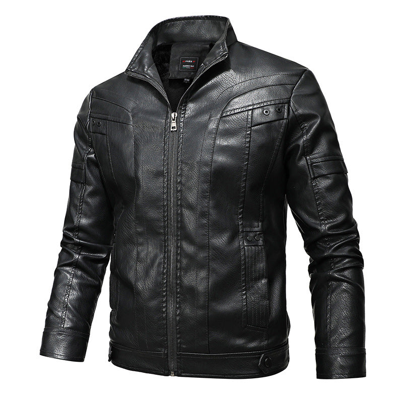 Herren Elegante Motorradlederjacke Shop Nory