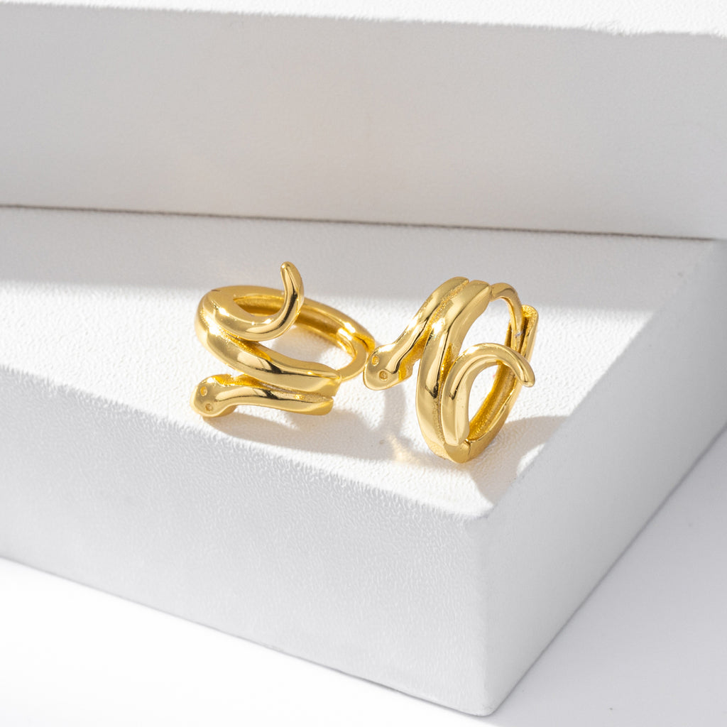Damen Ohrhänger im kreativen Schlangen-Design aus hochwertigem 925 Sterling Silber Shop Nory