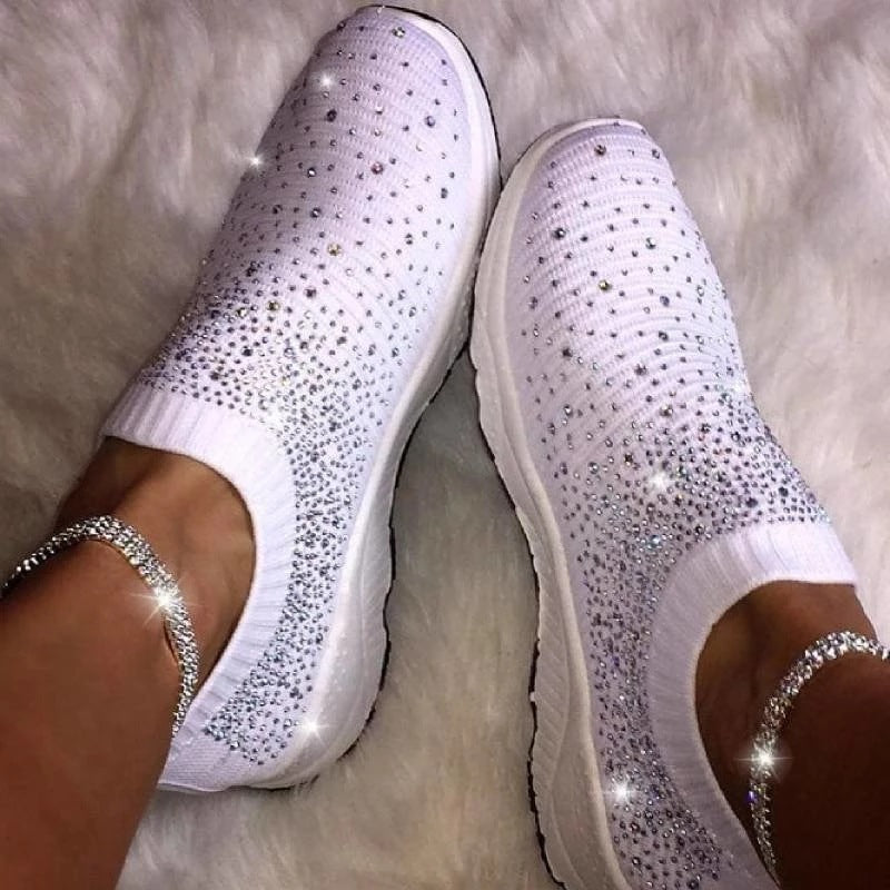 Damen Elastischer Strick‑Sneaker mit Schmucksteinbesatz Shop Nory