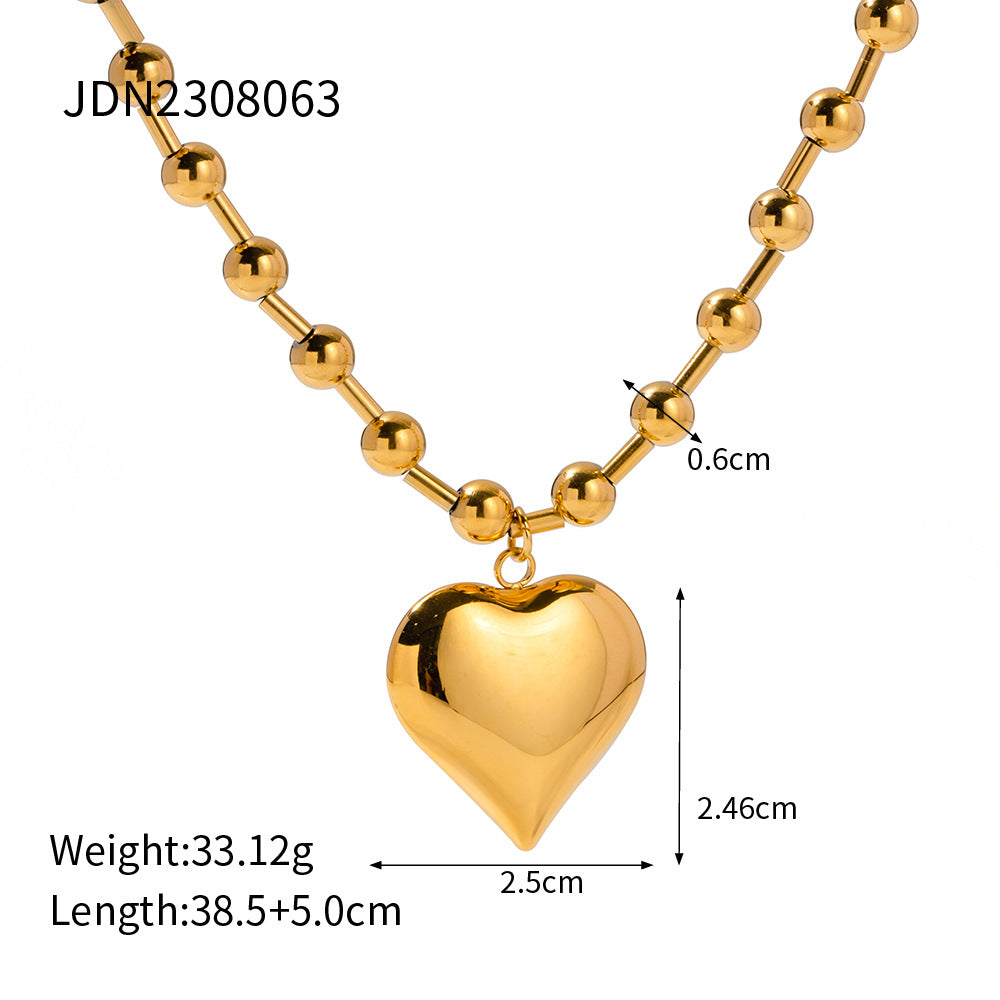 Damen Halskette mit hochwertigem herzförmigem Anhänger und geflochtenem Lederband Shop Nory