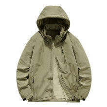 Herren wasserabweisende Kapuzen-Fieldjacke mit Thermofutter und verdecktem Reißverschluss Shop Nory