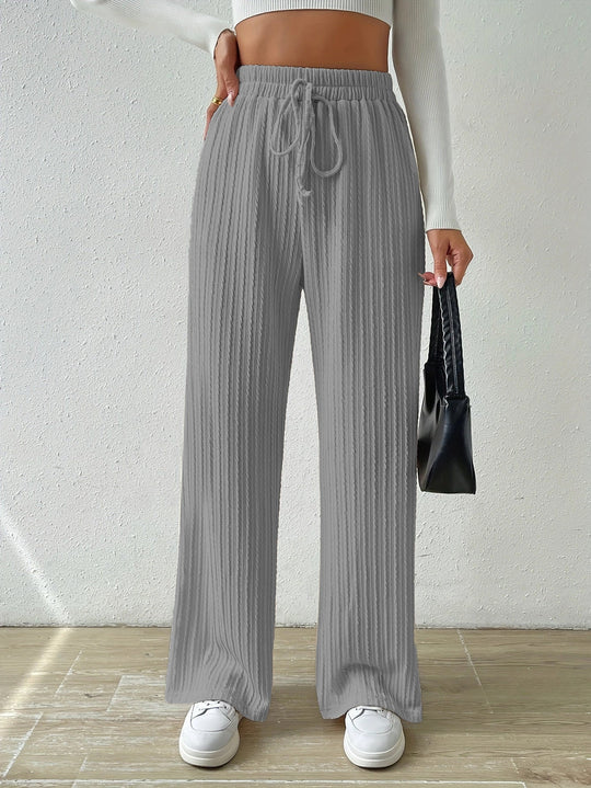 Damen Lässige Stretch-Hose mit elastischem Bund und praktischer Kordel