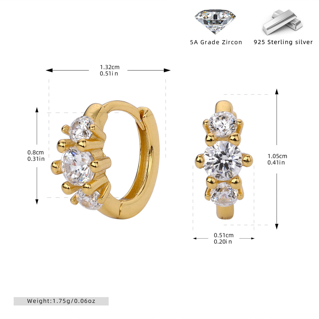 Damen Ohrhänger aus 925 Sterling Silber mit funkelndem Zirkon Shop Nory