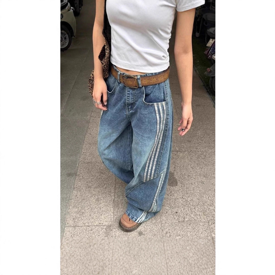 Damen Modische Weitbein-Jeans Shop Nory