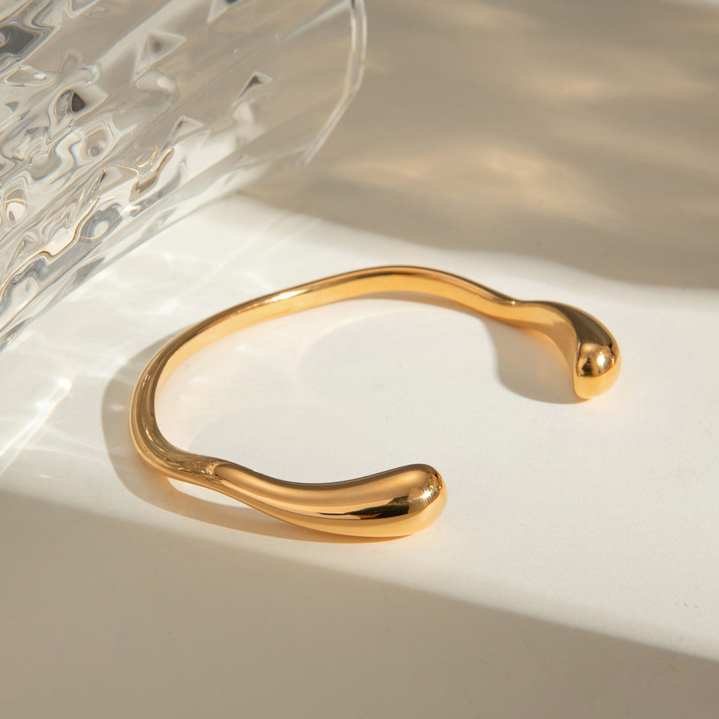Damen Offenes Armband mit modernem Design aus hypoallergenem Edelstahl Shop Nory