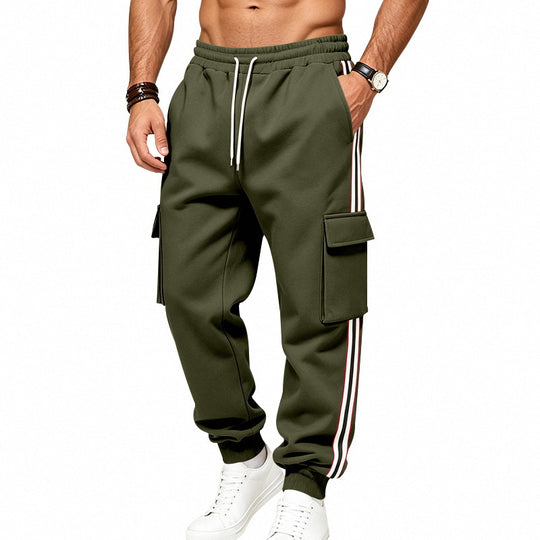 Herren Cargo-Jogginghose mit Cargo-Taschen und seitlichen Kontraststreifen Shop Nory