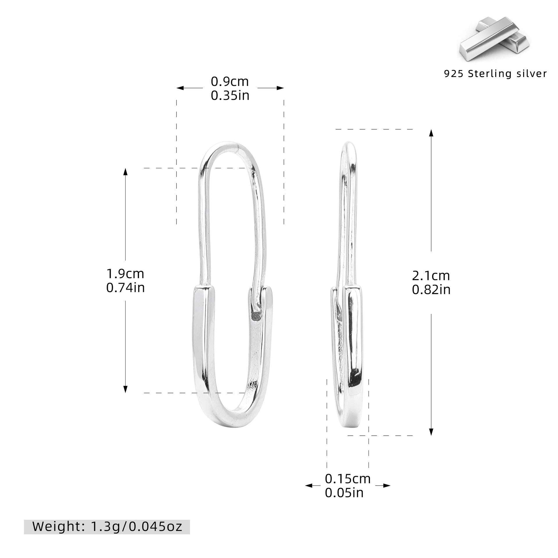 Damen Ohrhänger aus hochwertigem 925 Sterlingsilber mit modernem Design Shop Nory