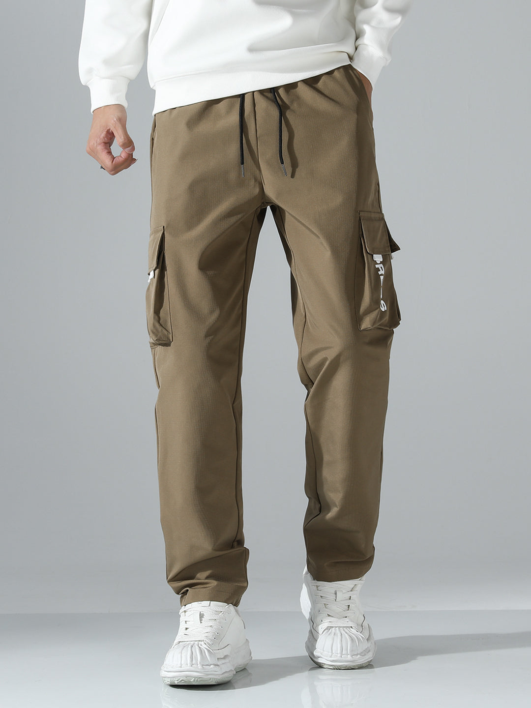 Herren Tapered Cargo-Jogginghose mit elastischem Tunnelzug, multifunktionalen Klapptaschen & ergonomischen Nähten Shop Nory