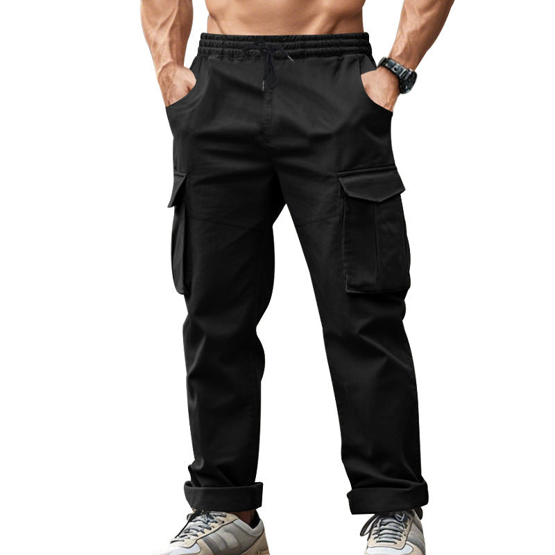 Herren Cargo-Hose mit funktionalen Seitentaschen und elastischem Bund