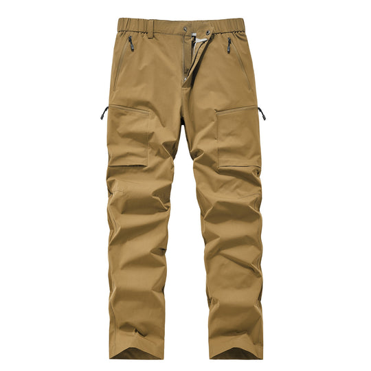 Herren Multifunktionale Cargo-Reisehose mit elastischem Bund, Reißverschlusstaschen und Knieverstärkung Shop Nory