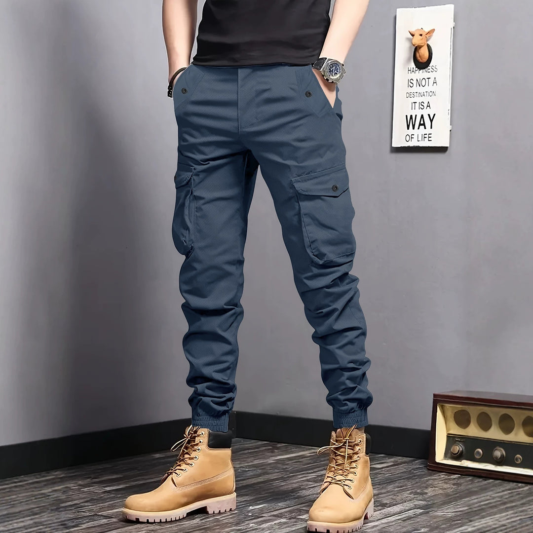 Herren Cargo-Joggerhose mit elastischem Bund, Tunnelzug und Multifunktionstaschen Shop Nory