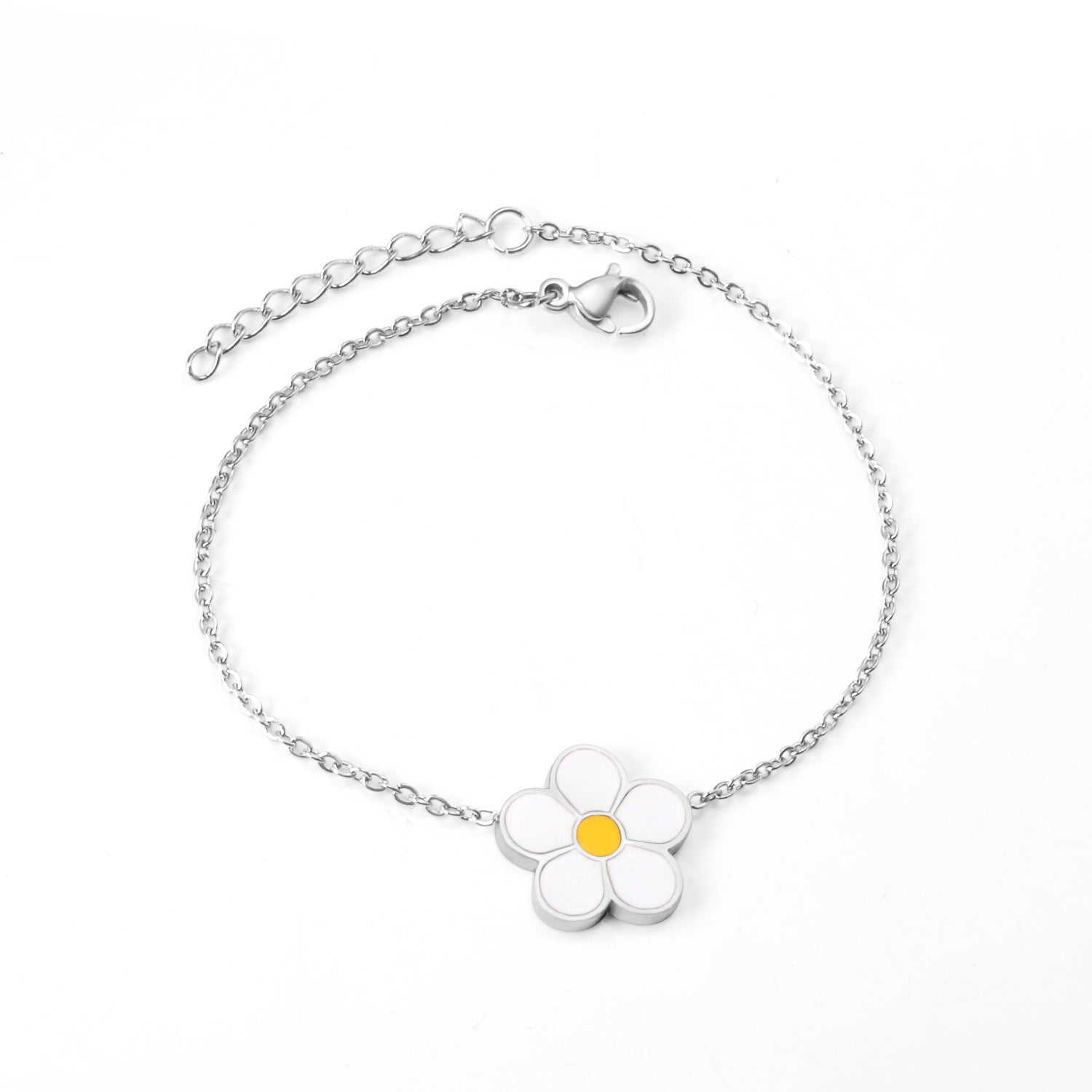 Damen Armband mit floralem Anhänger und funkelnden Akzenten Shop Nory