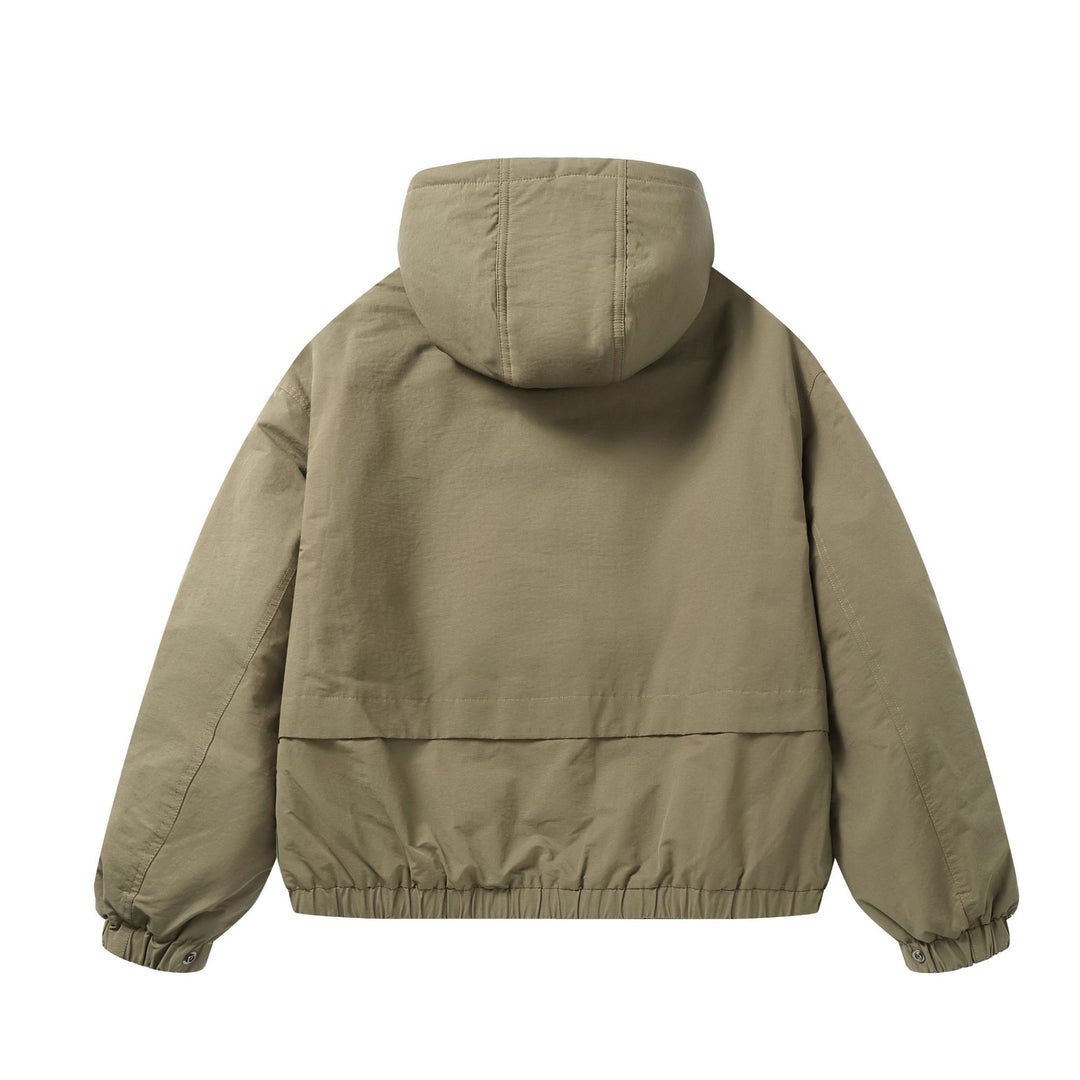 Herren Technischer Kapuzenparka mit wasserabweisenden Reißverschlüssen, Kängurutaschen und Tunnelzug Shop Nory