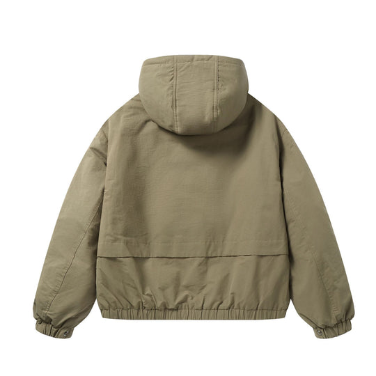 Herren Technischer Kapuzenparka mit wasserabweisenden Reißverschlüssen, Kängurutaschen und Tunnelzug Shop Nory