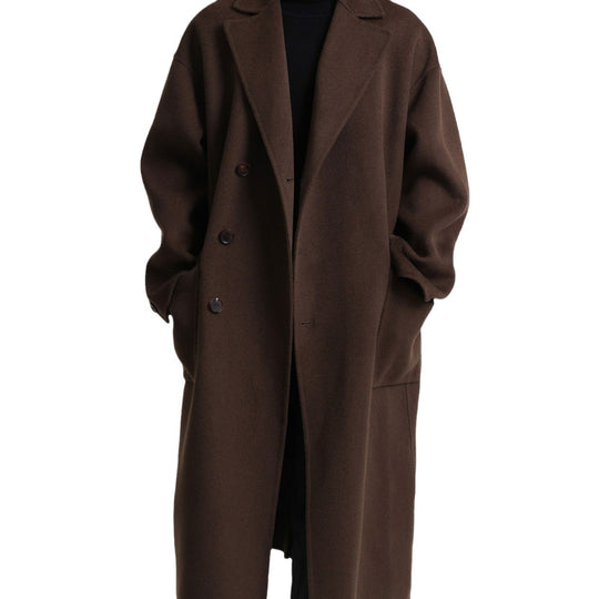 Herren Oversize Doppelreiher Wollmantel mit weitem Schnitt und klassischem Revers Shop Nory