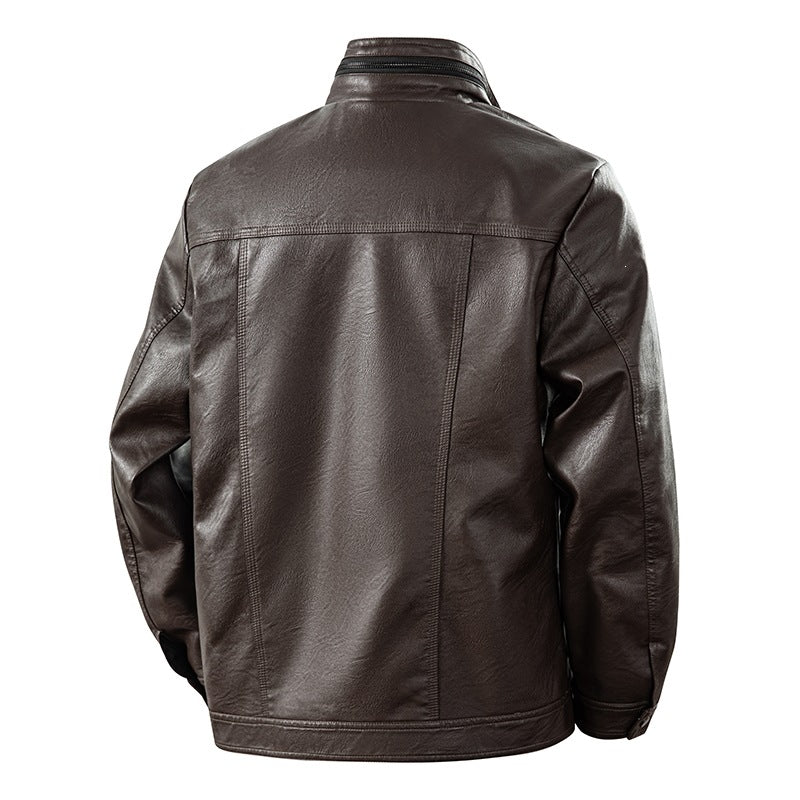 Herren Kunstlederjacke im sportlichen Design Shop Nory