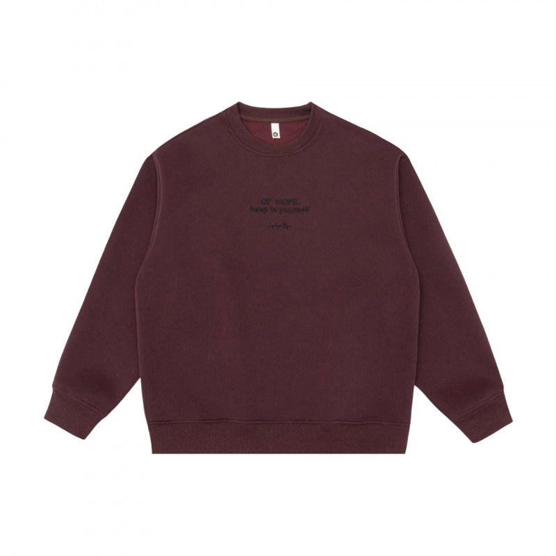 Unisex Oversize-Sweatshirt mit minimalistischer Bruststickerei und geripptem Saum Shop Nory