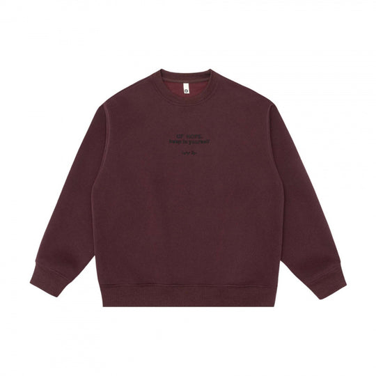 Unisex Oversize-Sweatshirt mit minimalistischer Bruststickerei und geripptem Saum Shop Nory