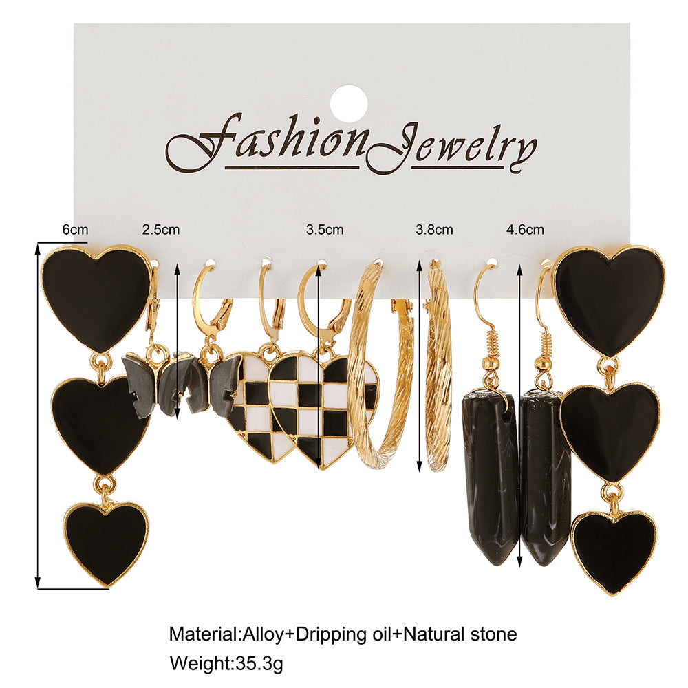 Damen Ohrringe Set aus diversen Designs mit floralen und geometrischen Akzenten Shop Nory