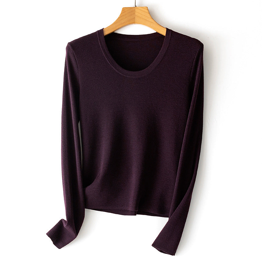 Damen Feinstrick-Langarmshirt mit Rundhalsausschnitt und leichter A-Linie Shop Nory