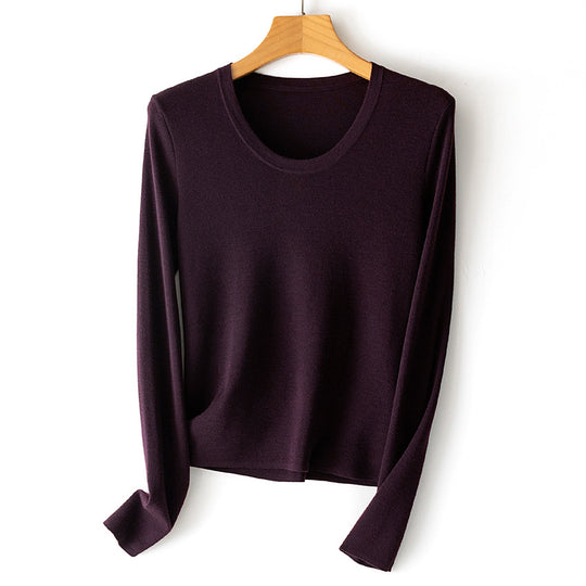 Damen Feinstrick-Langarmshirt mit Rundhalsausschnitt und leichter A-Linie Shop Nory