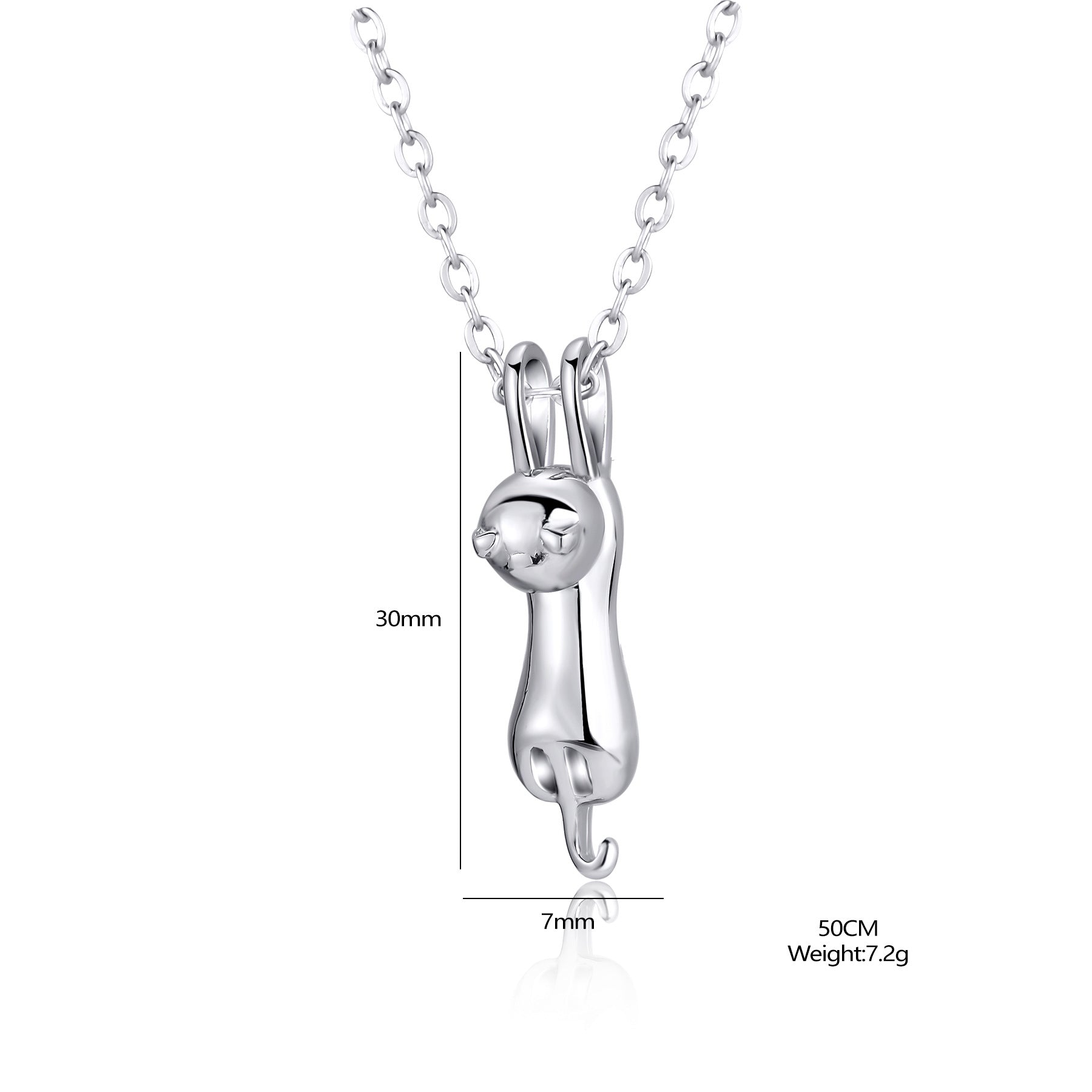 Damen Halskette mit charmantem Katzenanhänger aus hochwertigem Metall Shop Nory