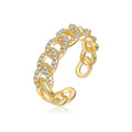 Damen eleganter Statement-Ring mit funkelnden Zirkonsteinen Shop Nory
