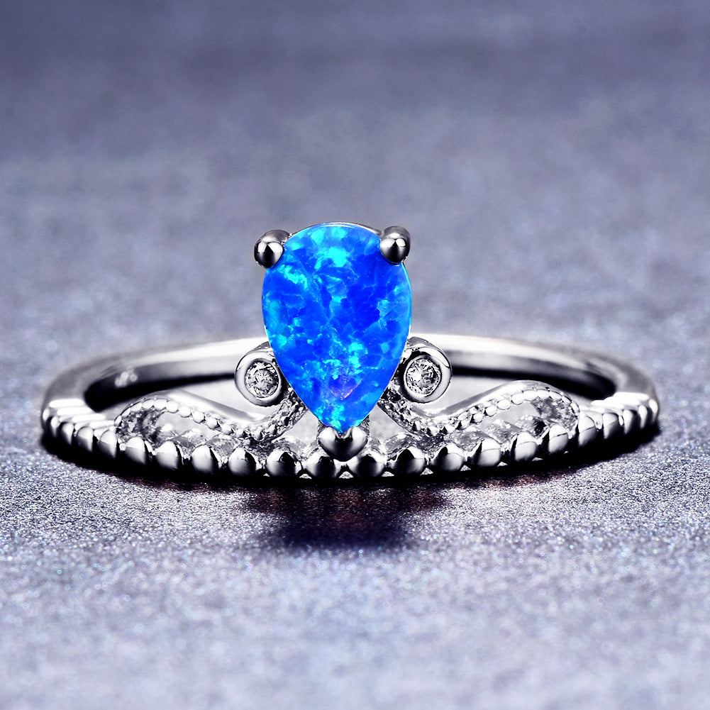 Damen Ring mit kunstvollem Opal und filigranem Design Shop Nory