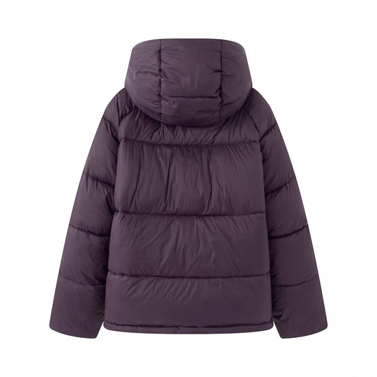 Damen Kurz geschnittene Oversize-Steppjacke mit hohem Kragen und Kapuze Shop Nory