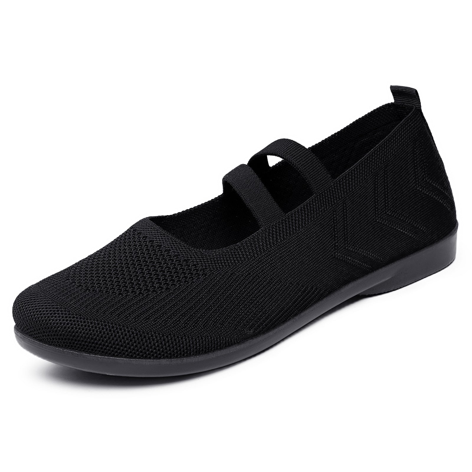 Damen bequeme Ballerinas mit elastischen Riemen und atmungsaktiver Mesh-Oberfläche