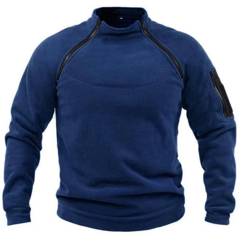 Herren Utility-Sweatshirt mit Schulter-Reißverschlüssen und Ärmeltasche Shop Nory